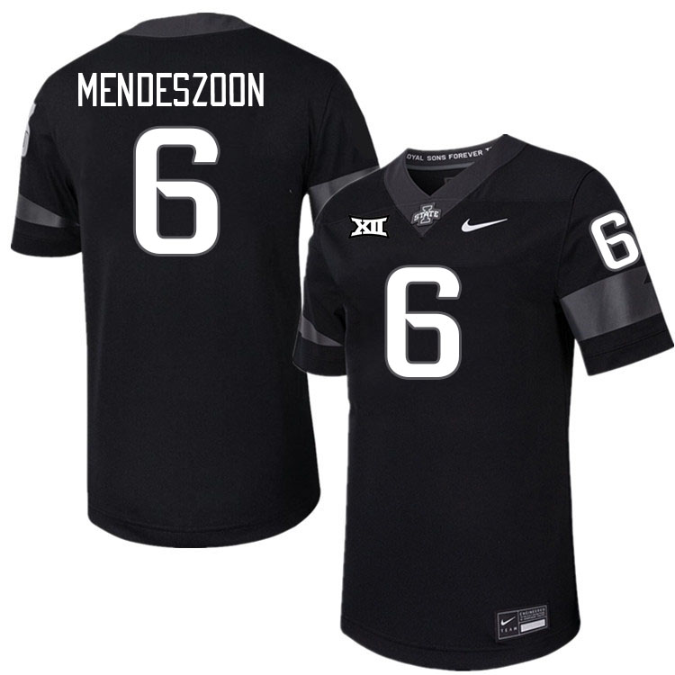 Men #6 Myles Mendeszoon Iowa State Cyclones College Football Jerseys Stitched-Black